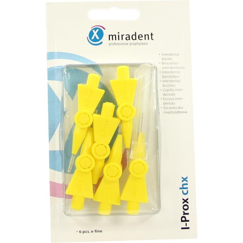 MIRADENT Interdentalbürste I-Prox CHX x-fine gelb