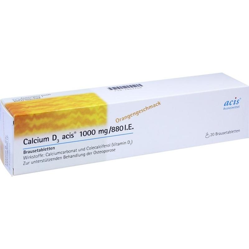 CALCIUM D3 acis 1000 mg/880 I.E. Brausetabletten