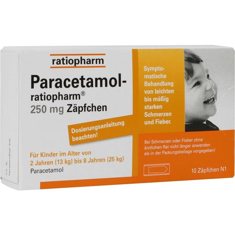 PARACETAMOL-ratiopharm 250 mg Zäpfchen
