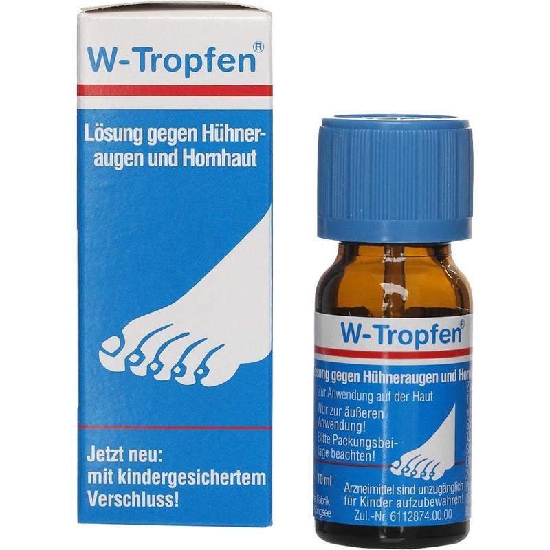 W-TROPFEN Lösung gegen Hühneraugen+Hornhaut