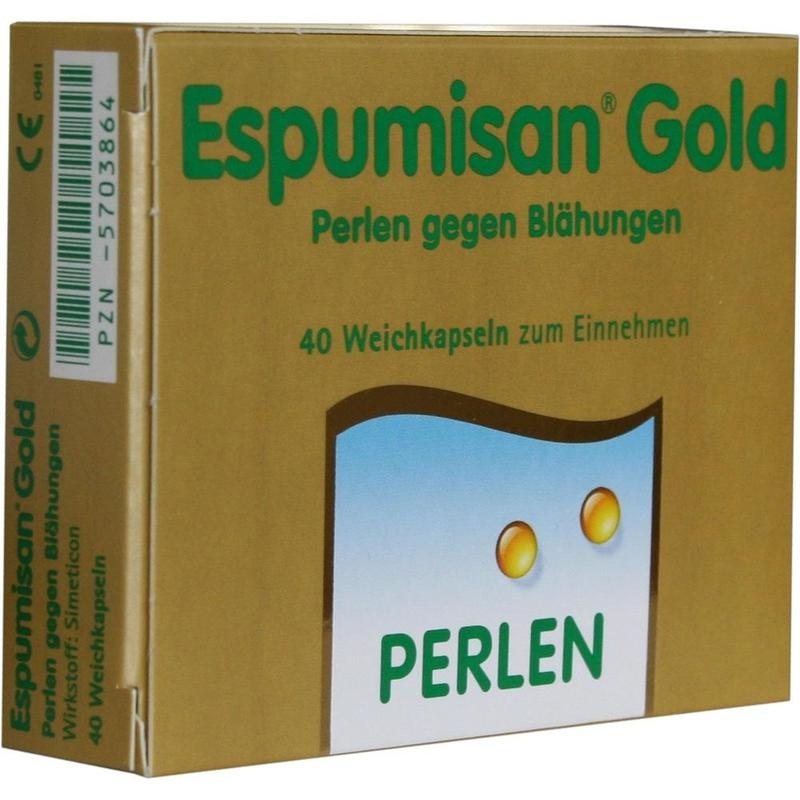 ESPUMISAN Gold Perlen gegen Blähungen