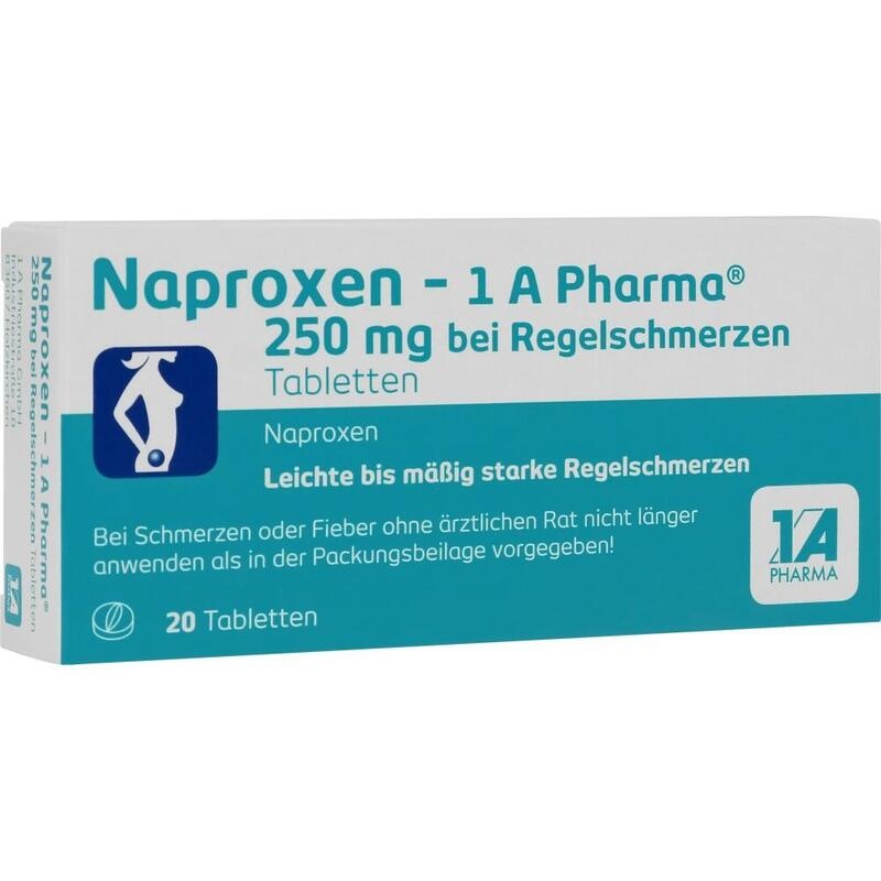 NAPROXEN-1A Pharma 250 mg b.Regelschmerzen Tabl.