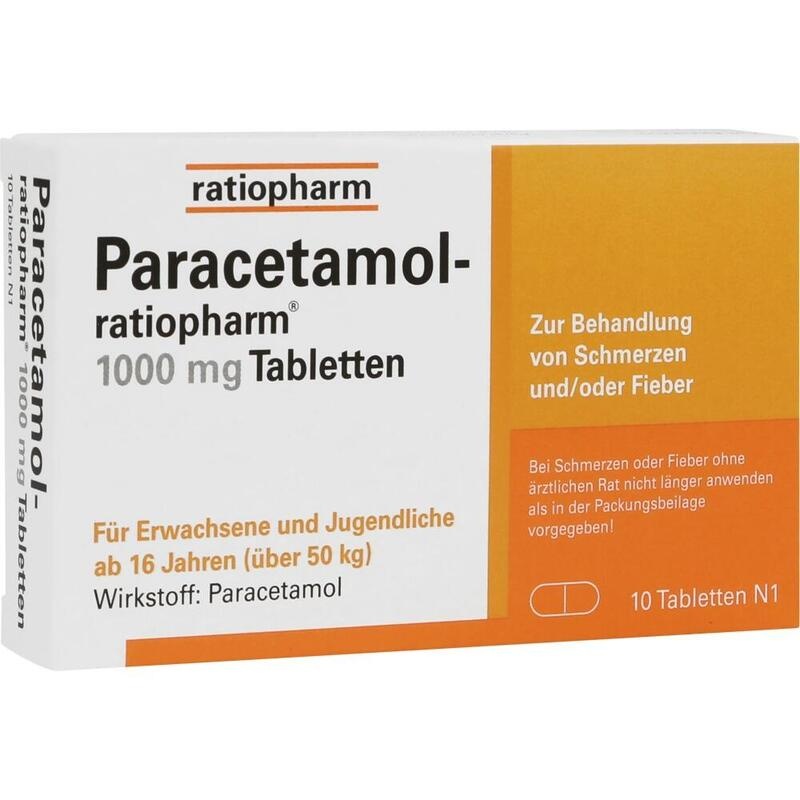 PARACETAMOL-ratiopharm 1.000 mg Tabletten