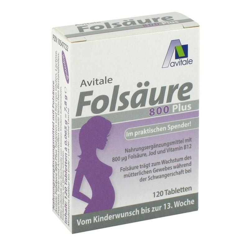 FOLSÄURE 800 Plus B12+Jod Tabletten