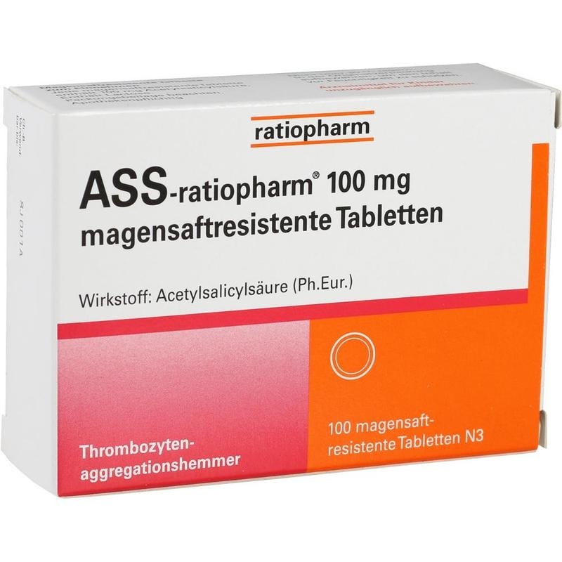 ASS-ratiopharm 100 mg magensaftres.Tabletten