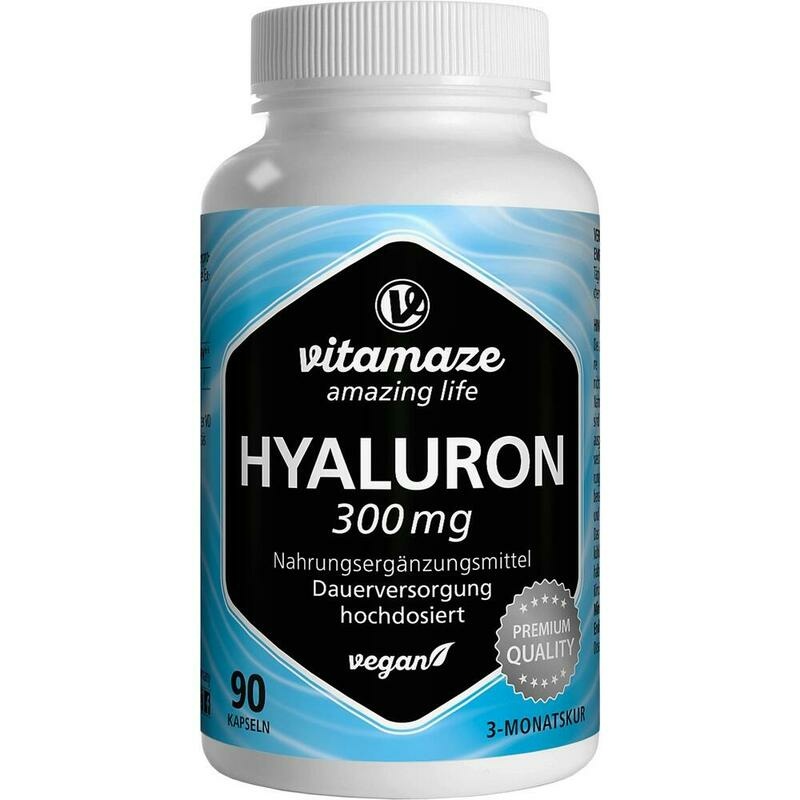 HYALURONSÄURE 300 mg hochdosiert vegan Kapseln