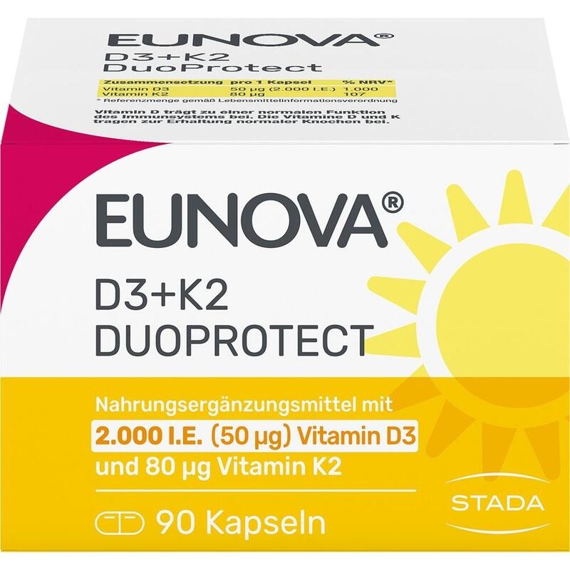 EUNOVA DuoProtect D3+K2 2000 I.E./80 μg Kapseln
