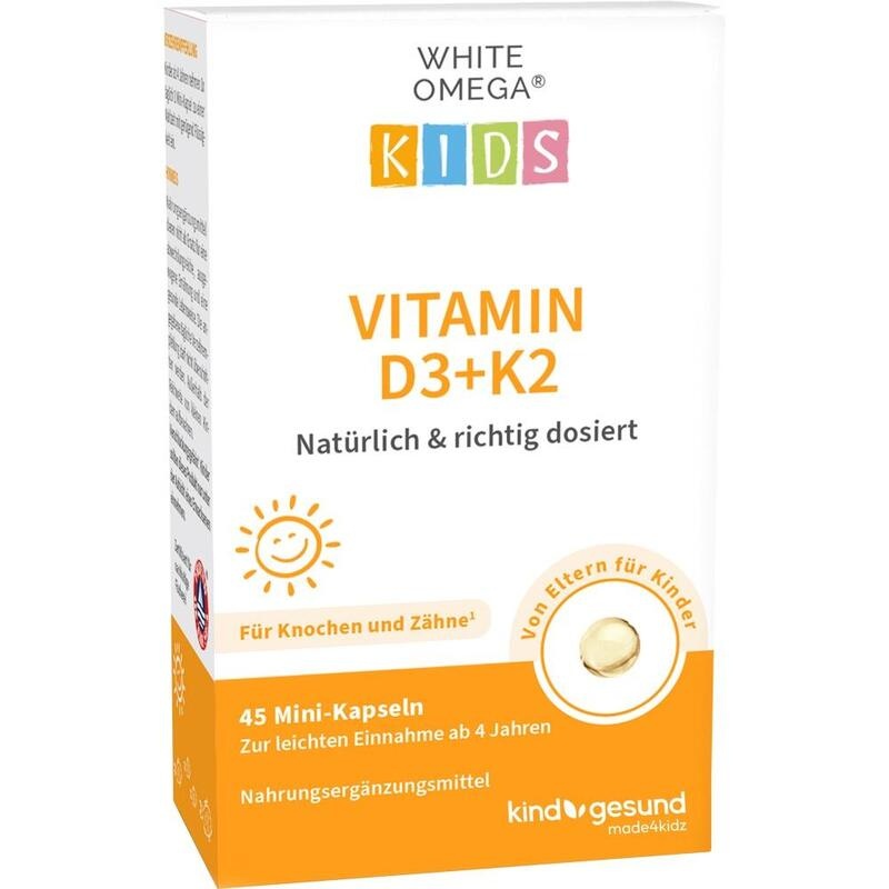 WHITE OMEGA Kids Vitamin D3+K2 Kapseln