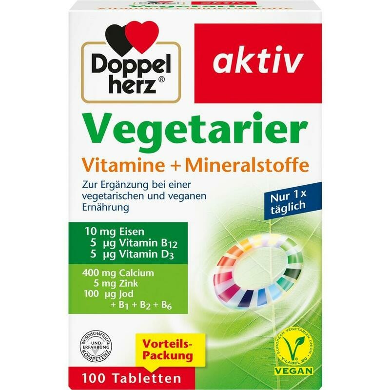 DOPPELHERZ Vegetarier Vitamine+Mineralstoffe aktiv