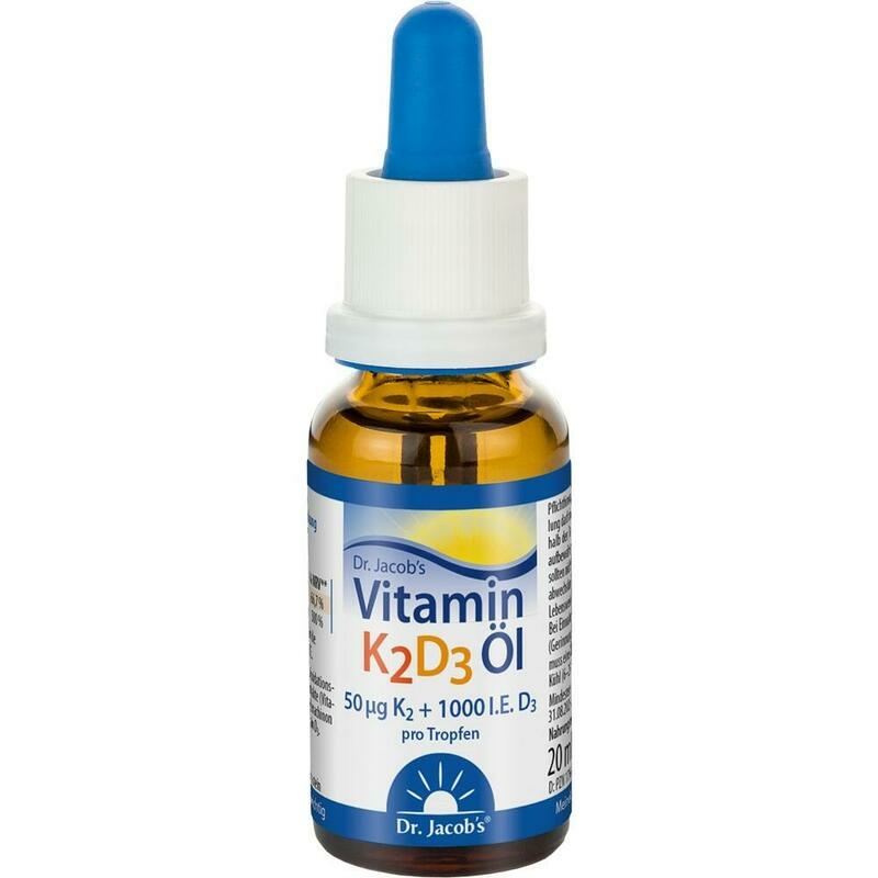 VITAMIN K2D3 Öl 1000 I.E.+50 μg D3+K2 Dr.Jacob's