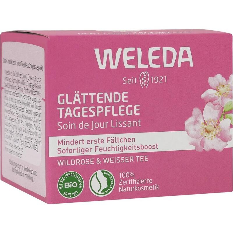 WELEDA glättende Tagespflege Wildrose & weißer Tee