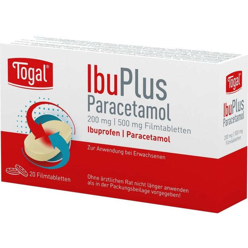 TOGAL IbuPlus Paracetamol 200 mg/500 mg Filmtabl.