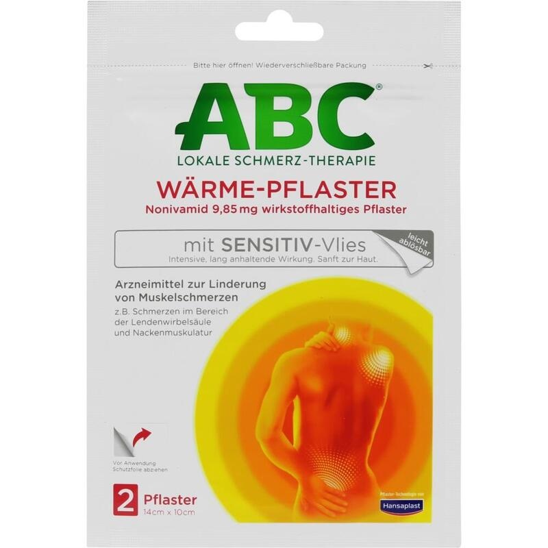 ABC Wärme-Pflaster sensitive-Vlies Hansaplast med